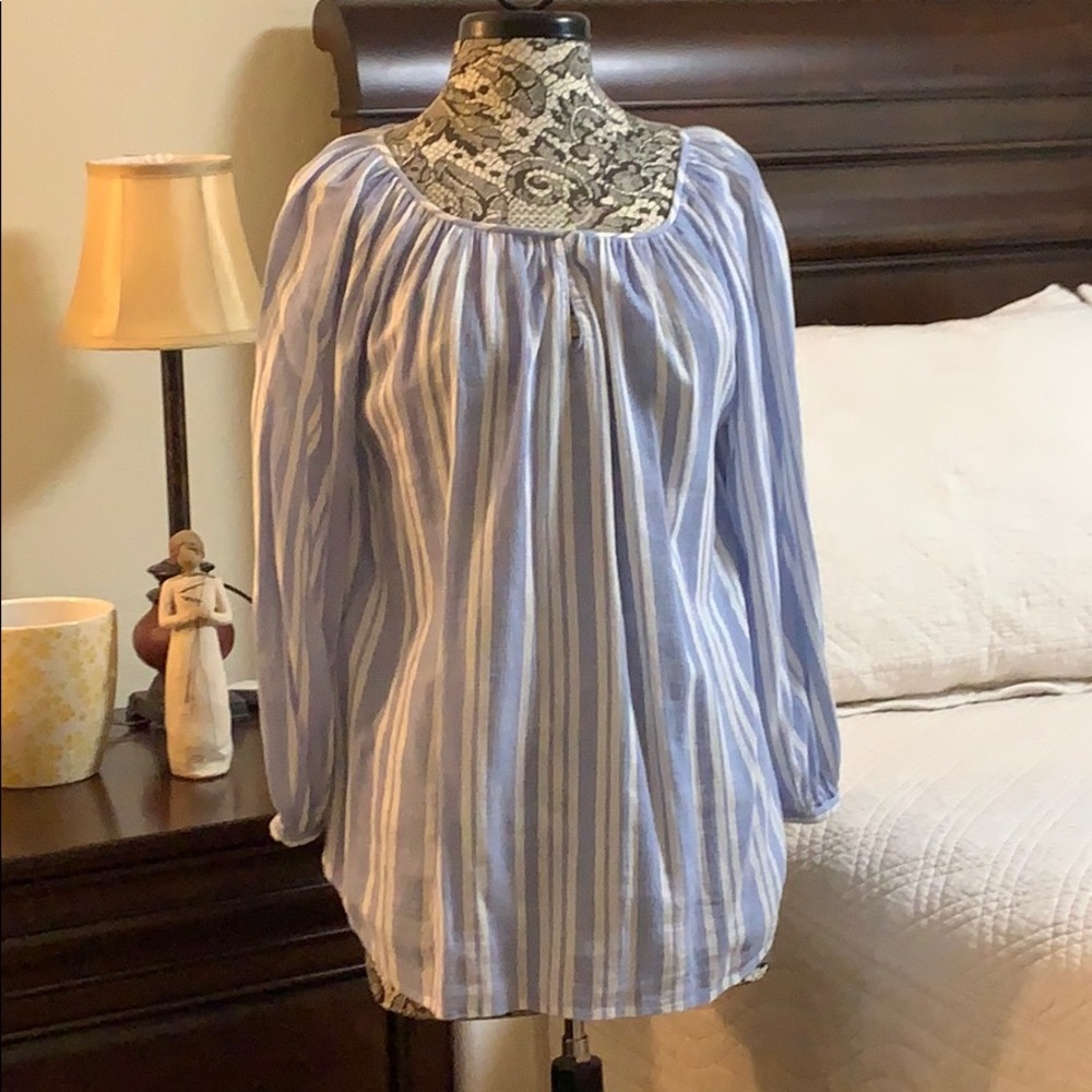 Loft striped blouse; machine washable